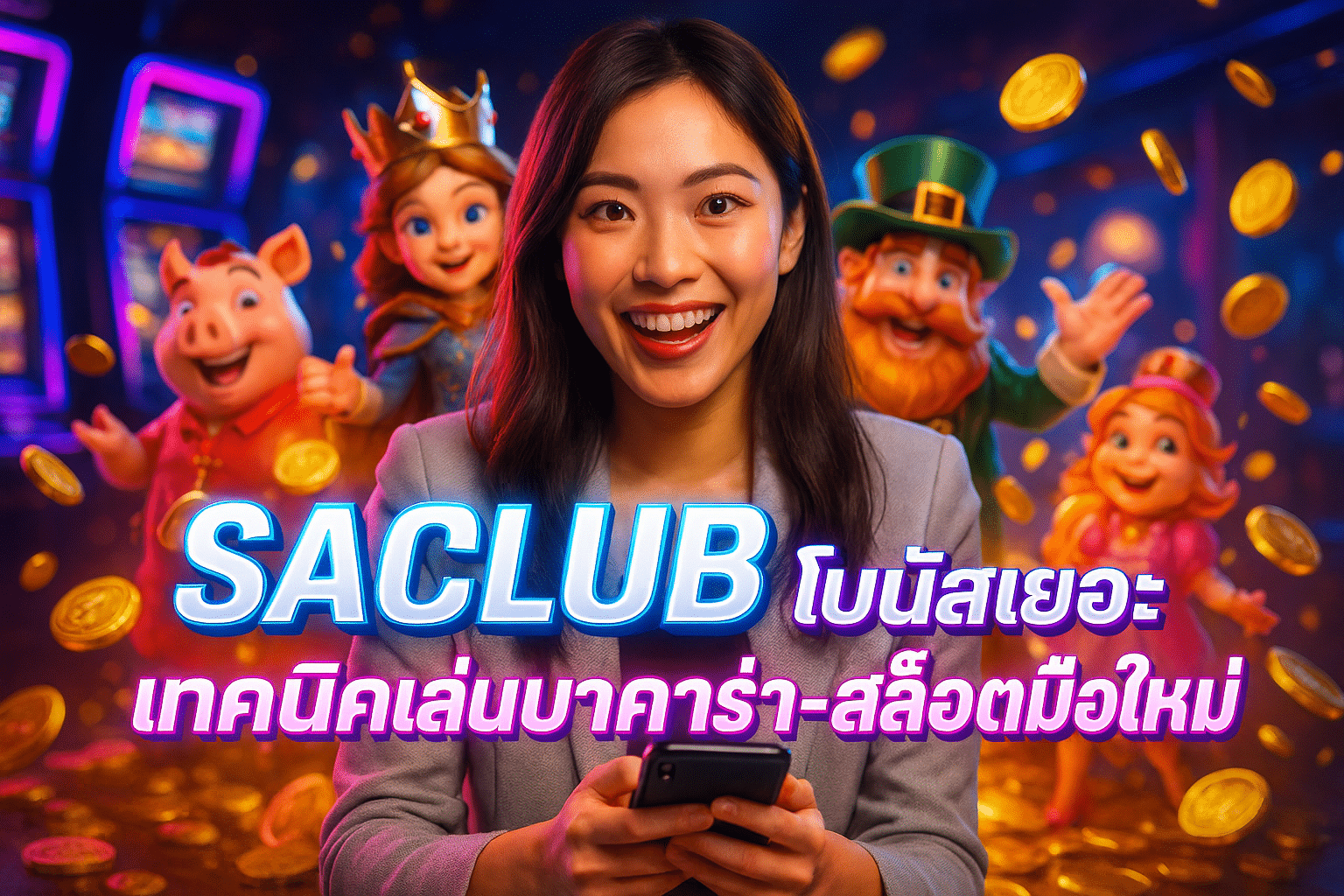 SACLUB โบนัสเยอะ เทคนิคเล่นบาคาร่า-สล็อตมือใหม่
