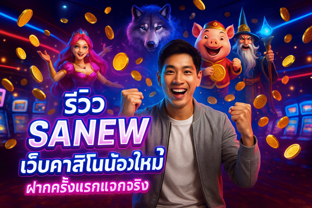 รีวิว SANEW เว็บคาสิโนน้องใหม่ ฝากครั้งแรกแจกจริง
